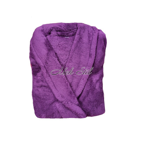 Домашен халат цвят лилав